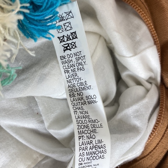 ROXY Pom Pom Aztec Dreamscape Purse Tote Beach Vacation Bag Woven - Picture 10 of 13